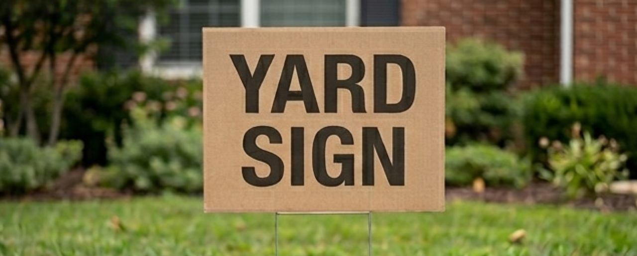 Cardboard Yard Sign Cardboard Yard Sign
