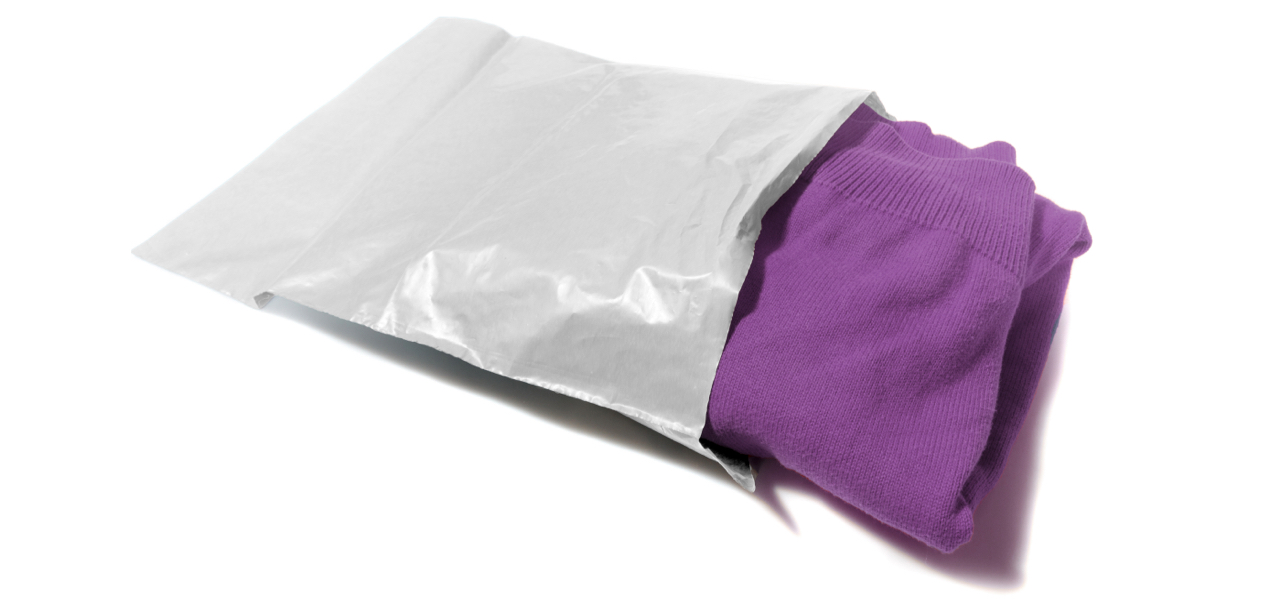 Sweater in poly mail bag