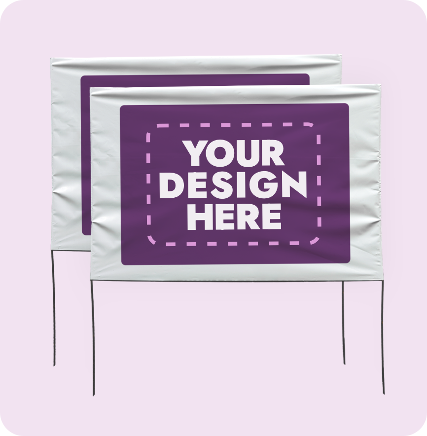 Poly Bag Yard Signs Poly Bag Yard Signs with Your Design Here on sign.