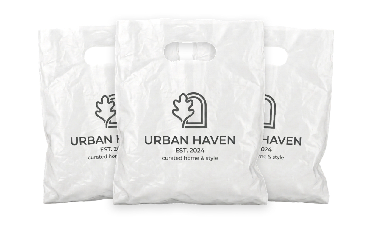 Retail die cut handle bags